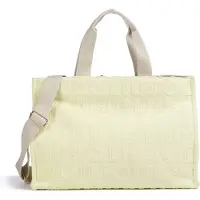 Liu Jo Shopper Schoudertas Jacquard Plain Tote Pale Yellow Lichtgeel