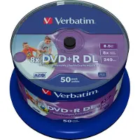 Verbatim 43703 DVD+R DL disc 8.5 GB 50 stuk(s) Spindel Bedrukbaar