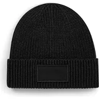 Beechfield Trendy muts met patch B442R - Black - One size