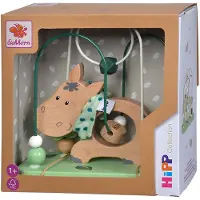 Eichhorn houten motoriek speelgoed ezel - kleurrijke baby spiraal.