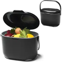Addis Compost Caddy-GFT afvalbakje - losse binnenemmer - zwart / grijs