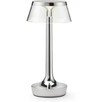 Flos Bon Jour Unplugged Tafellamp Draagbaar Chroom - Draagbare lampen Aluminium Chrome - F1040057