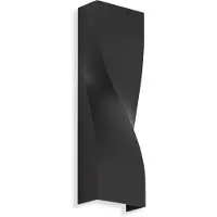 Telefunken LED-wandlamp buiten Brügge, zwart, metaal, Modern, LED wandlamp buiten