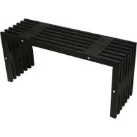 EcoFurn D-bench 100 pine black oiled L 100 cm