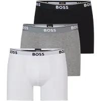 BOSS Boxershorts 'Power' grijs gemêleerd / zwart / wit