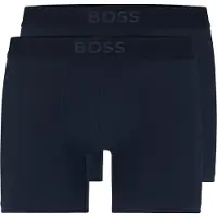 BOSS Heren Pack 2 Boxershorts UltraSoft navy (S), Homewear, Modaal, Marineblauw 50475677