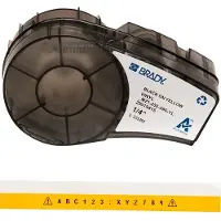 Brady M21-250-595-YL tape vinyl | zwart op geel | 6,35mm x 6,40m