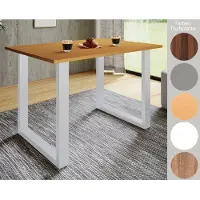 VCM Premium houten eettafel Keukentafel Eettafel Tafel Xona U Zilver