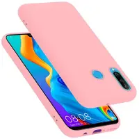 Cadorabo TPU Liquid Silicone Case Cover (Huawei P30 Lite), Smartphonehoes, Roze