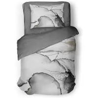 Eleganzzz Dekbedovertrek Micropercal Crystal Drops - grey 140x200/220cm