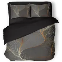 Eleganzzz Dekbedovertrek Micropercal Lush Gold - grey 200x200/220cm