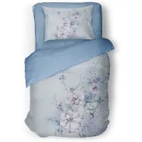 Eleganzzz Dekbedovertrek Micropercal Spring Dreams - blue 140x200/220cm