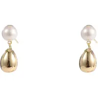 Go Dutch Label Day&Eve Oorbellen Pearl & Drop | Goud