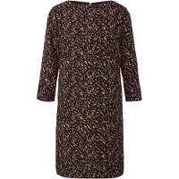 Comma Jurk beige / zwart