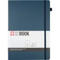 Sakura gelijnd harde kaft notitieboek A4 Donker Indigo