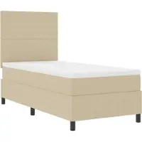 vidaXL Boxspring bed Lichtgrijs en wit 80 x 200 cm Corduroy stof