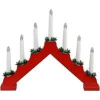 PerfectLED Kaarsenbrug | | 39.5 x 31 cm (7 leds, Timer, Binnen, Rood)