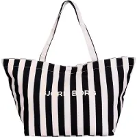 Björn Borg gestreepte strandtas Beach zwart/wit Jongens/Meisjes Polyester