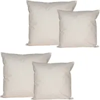 Anna's Collection Buiten of tuin sier kussens - 4x stuks - zand/beige - 2 maten - 60 x 60 cm / 45 x 45 cm - binnen/buiten