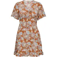ONLY Zomerjurk 'ONLJannie' lichtblauw / mosterd / abrikoos / wit