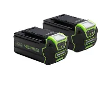 Greenworks 40V accu's - 2 stuks, originele accu's, 4Ah lithium-ion accu's
