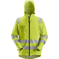 Snickers Workwear 8233 Regenjack PU High Visibility Klasse 3 High-Vis Geel maat M heren