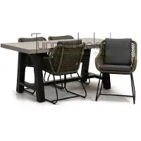 Vita Tuinstoel Portofino olijf groen met Cento tafel 180 cm