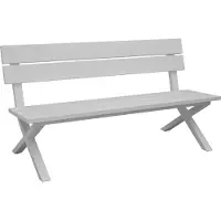 Vita Tuinbank Crossway alu L160cm grijs/wit mat