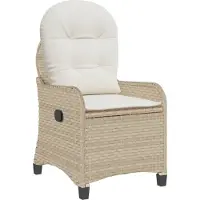 vidaXL Ligbed, beige, polyrotan