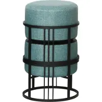 En.casa Krukje en bijzettafel Tas rond 2-in-1 set stapelbaar groen en zwart []