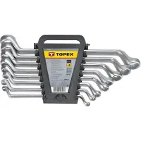Topex Žiedinių veržliarakčių rinkinys lenktas 6-22mm 8 vnt. (35D856)