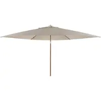 4SO Azzurro 300 cm dia. zand met houtlook frame parasol