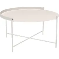Houe Bijzettafel Edge Tray Table Muted White Ø76
