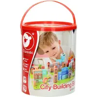 Classic World Houten Blokken Stad, 120dlg. Afmeting artikel: 64 x 43 x 15,5 cm
