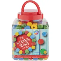 Creative Craft Group houten kralen speelgoed rood 375 gram.