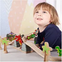 Bigjigs Rail T-Rex Valbrug - Houten Treinbaan Accessoire