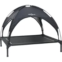 vidaXL Hondenbed 90 x 81 x 80,5 cm Staal Zwart