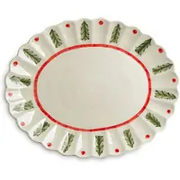 Mateus Oyster Dish 35x30 Cm Christmas - Schalen Keramiek White - ELESA24D