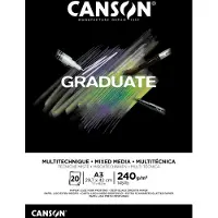 Canson Mixed mediapapier Canson Graduate Mixed Media 20vel 240gr A3 zwart