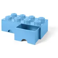 LEGO Opbergbox met 2 Lades Brick 8 Lichtlauw