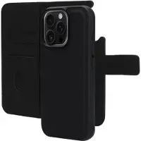 Mobiparts Leren 2 In 1 Wallet iPhone 16 Pro Hoesje Zwart