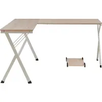 En.casa Bureau 'Tarielarg' met PC-houder, L-vormig, 158x120x75 cm, eikenlook
