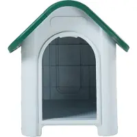 En.casa Hondenhuis 'Bello', afmetingen 75 x 59 x 66 cm, kunststof, wit/groen