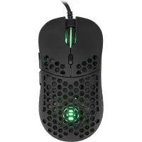 White Shark Ultralichte Gaming-muis eShark Naginata Black, 60 g, Pixart PMW3389 sensor, met (Bedraad), Muis, Zwart