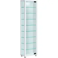 VCM Vitrinekast wandvitrine Edana maxi met LED wit hangend of staand