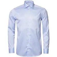 Eton Lichtblauw signature twill overhemd contemporary fit katoen