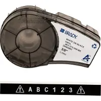 Brady M21-375-595-BK tape vinyl | wit op zwart | 9,53mm x 6,40m