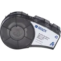 Brady M21-11-427 tape gelamineerde vinyl zwart op wit 12,70 mm x 19,05 mm (origineel)