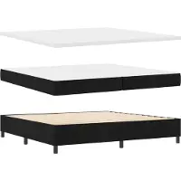 vidaXL Boxspring bed met hoofdeinde Zwart 200 x 200 cm Stof