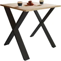 VCM XonaX eetkamertafel 80x50cm eik decor, zwart.
